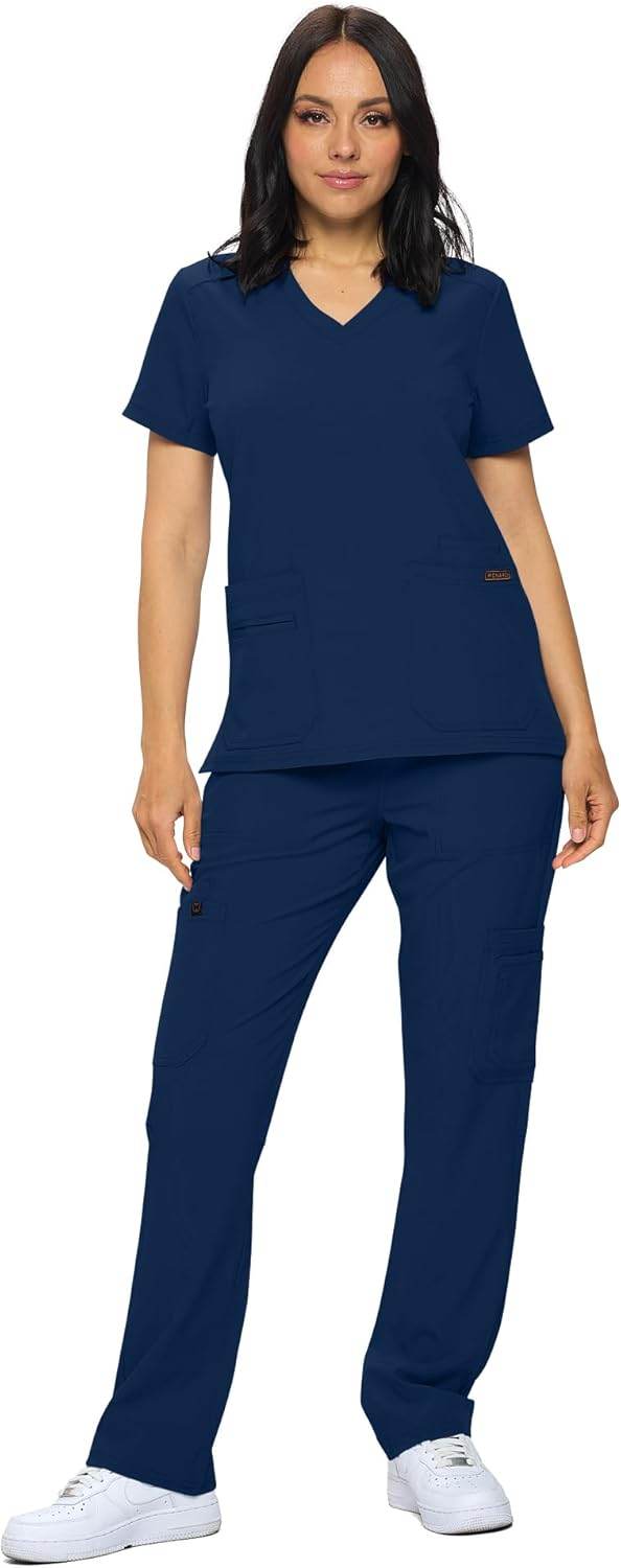 Regular & Petite Stretchy Scrubs - Set of Top & Pants - Purcell's Clothing Company