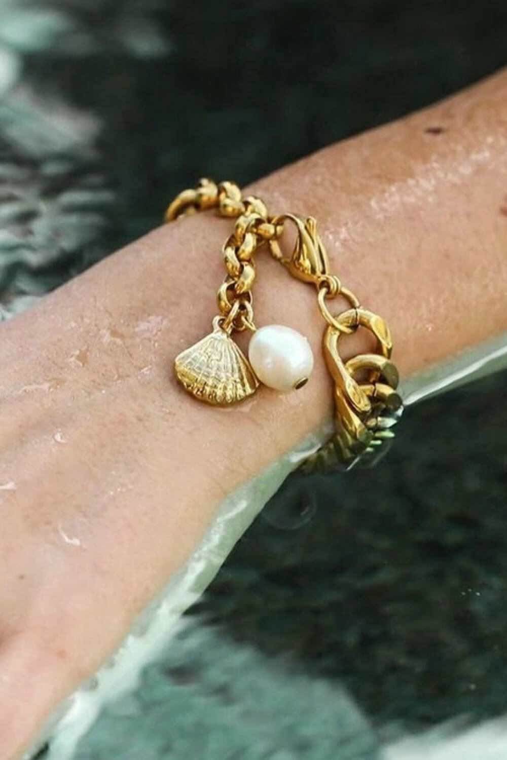 18K Gold-Plated Curb Chain Bracelet - Purcell's Clothing Company