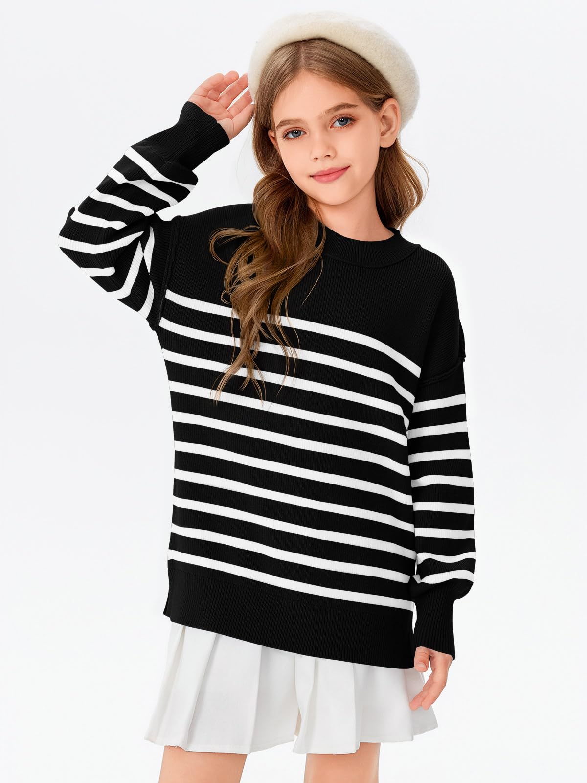 Striped Oversized Fashion Sweater - Purcell's Clothing Company - 