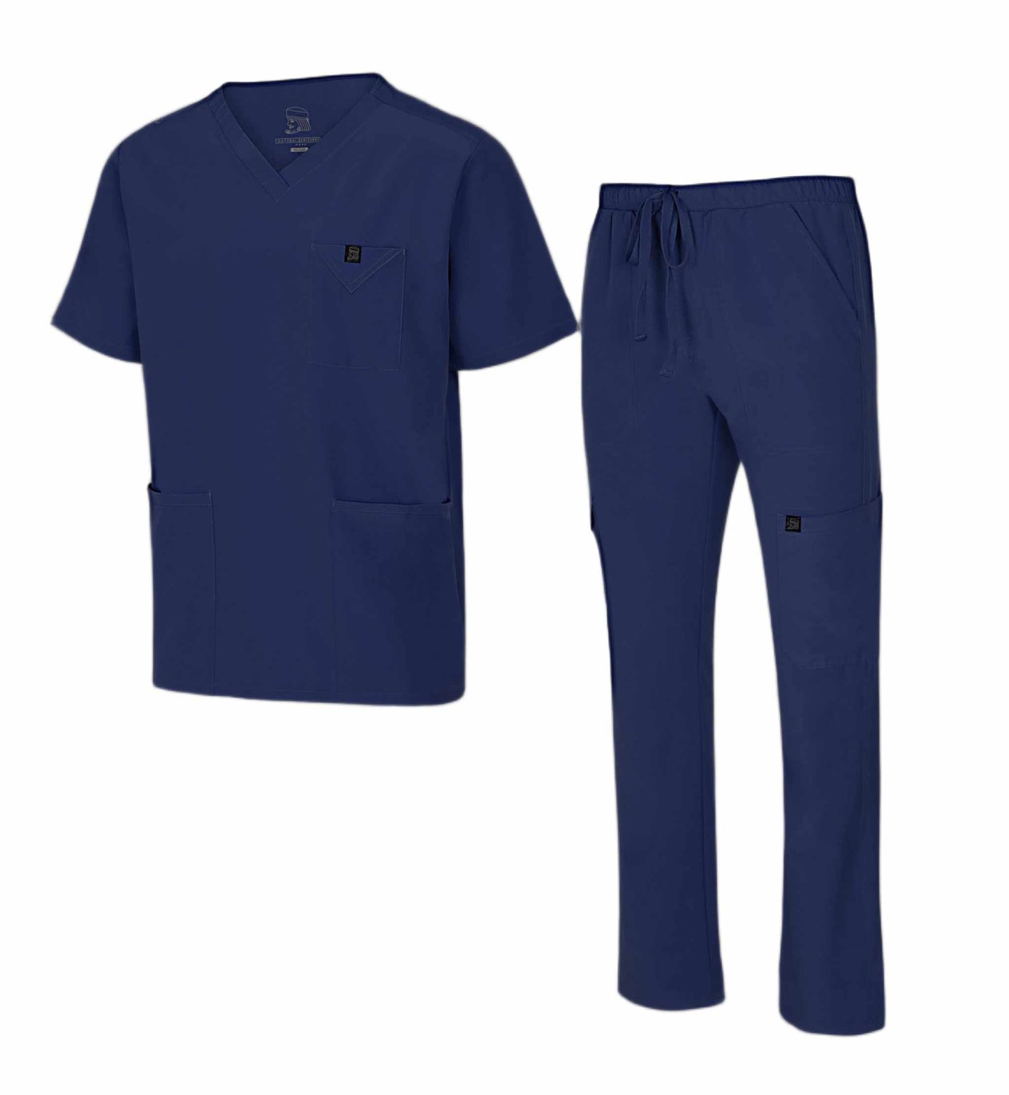 Multi-Pocket Cargo Scrub Set