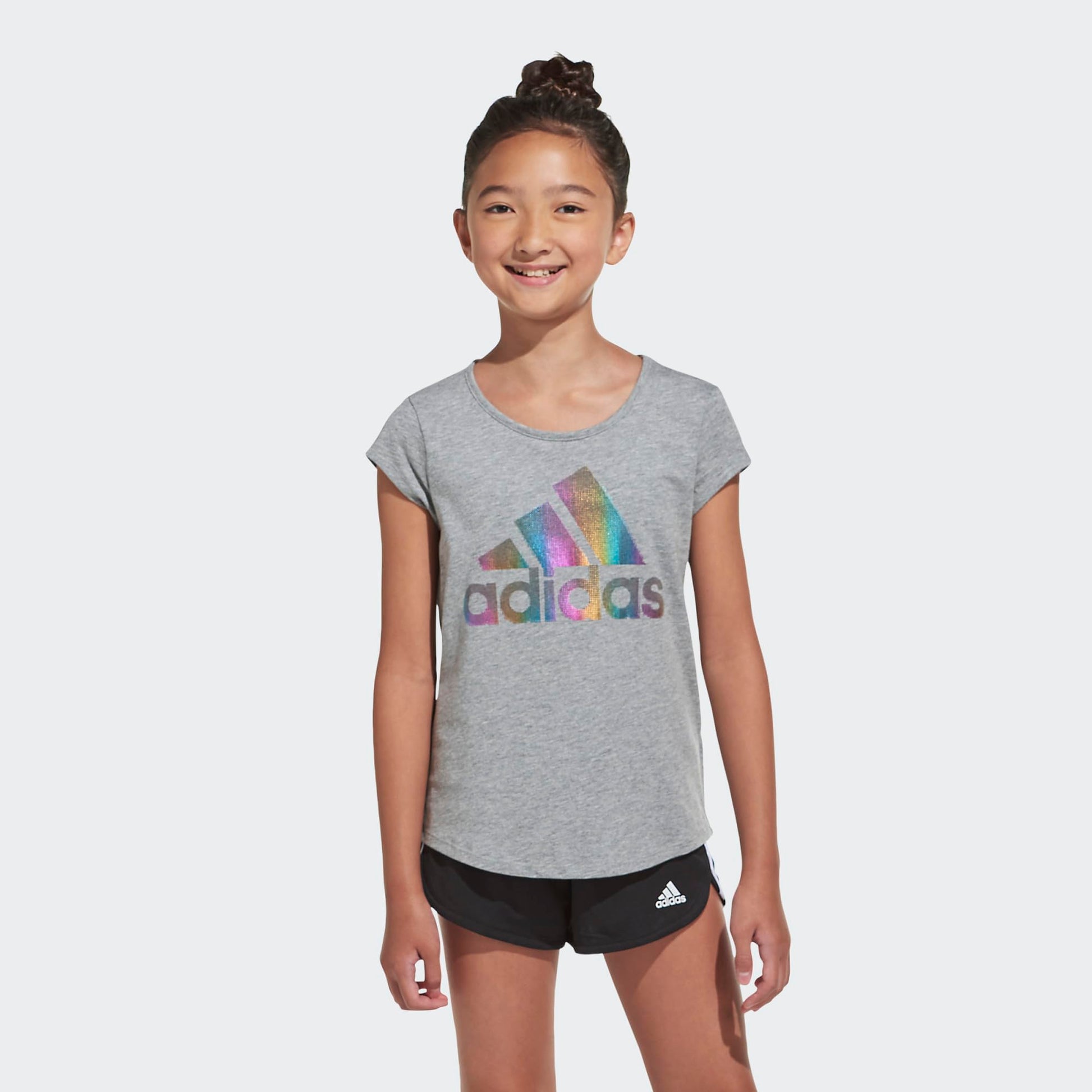 adidas Girls' Short Sleeve Cotton Essential T-Shirt Top - Purcell's Clothing Company - 