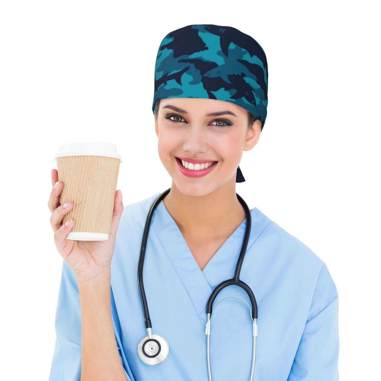 Unisex Adjustable Scrub Cap W/ Elastic - Purcell's Clothing Company