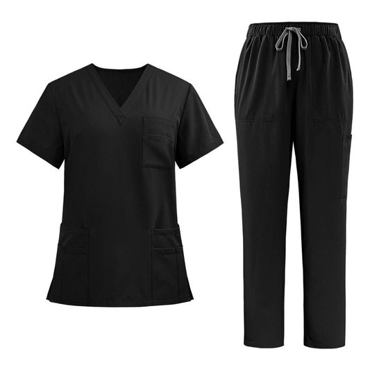 VICOGARD Scrub Set Stretch V-Neck Top & Straight Leg Pants - Purcell's Clothing Company