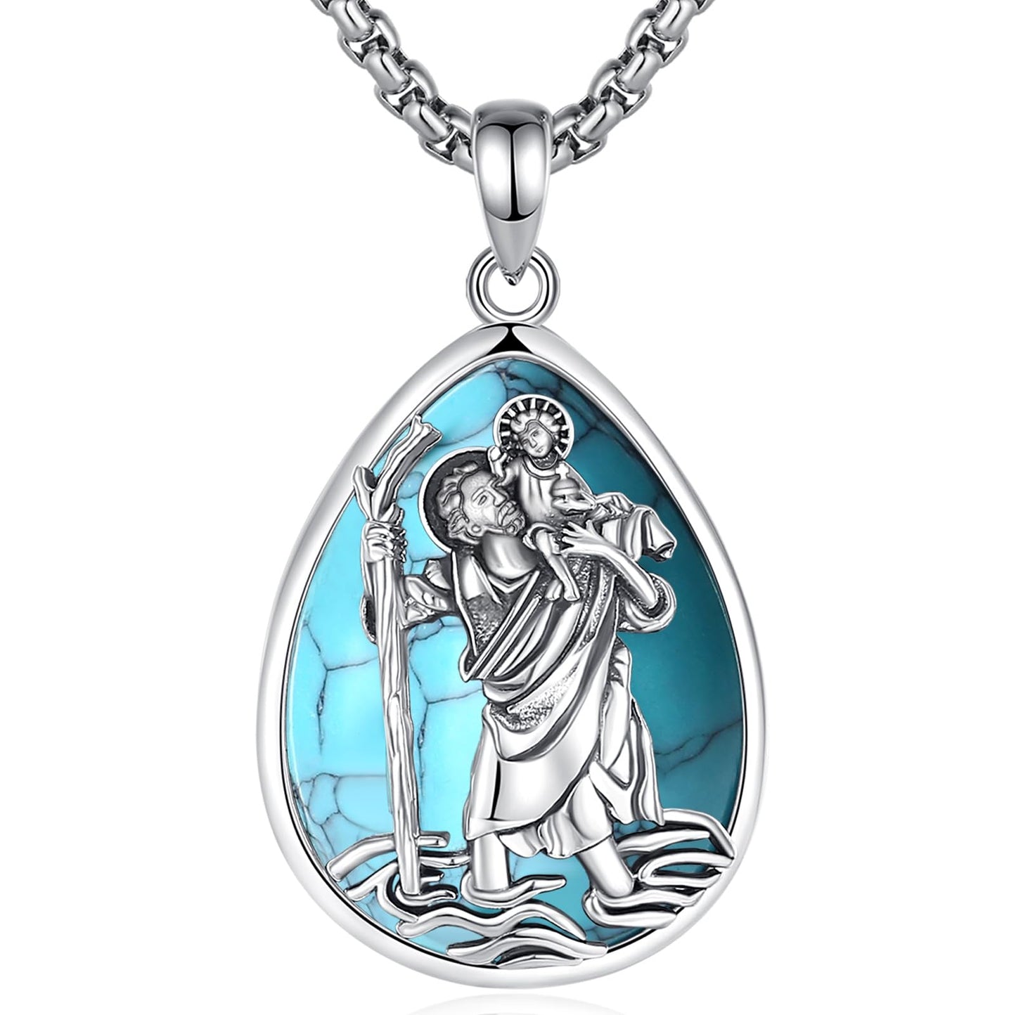 EUDORA 925 Sterling Silver Prayer Necklace