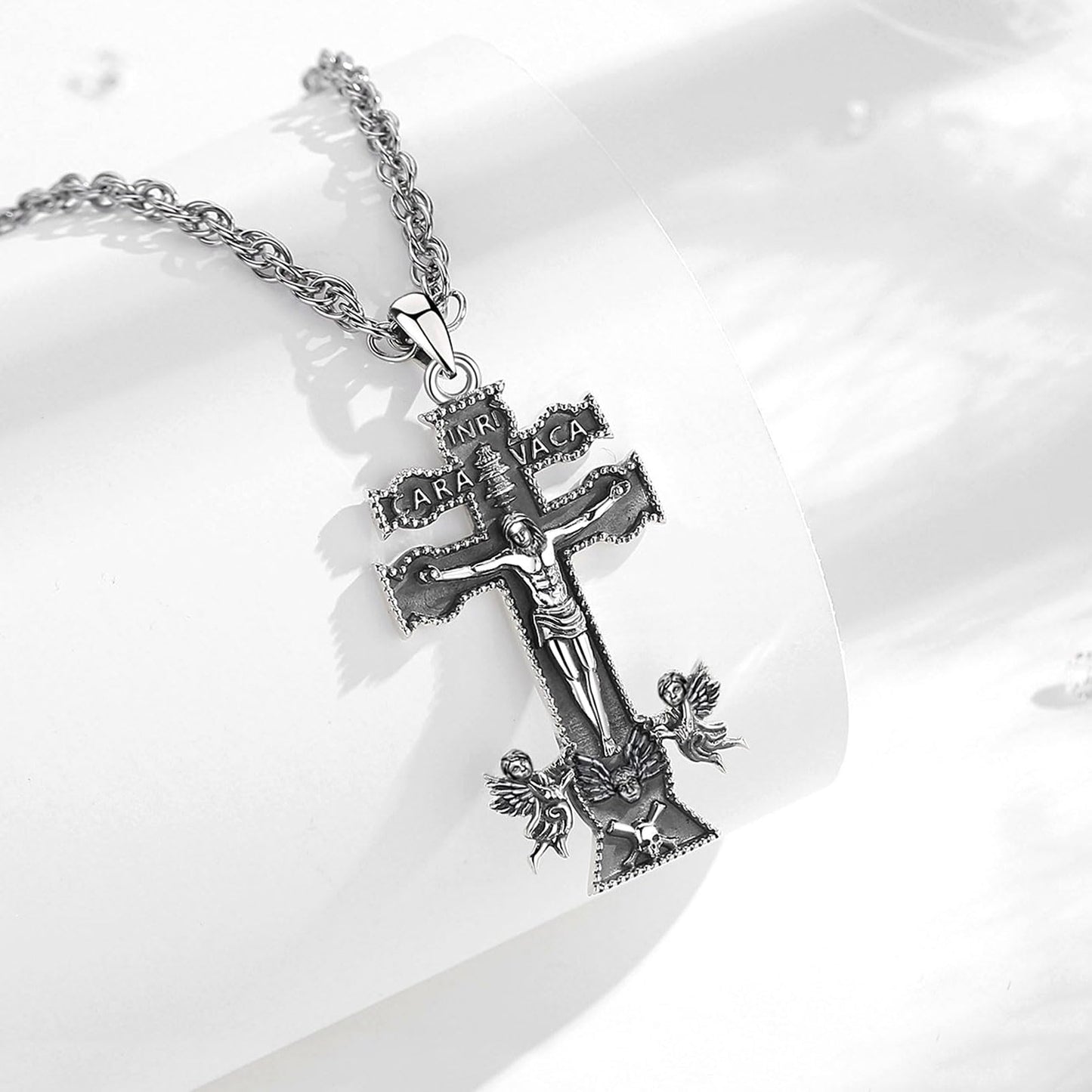 EUDORA 925 Sterling Silver Prayer Necklace