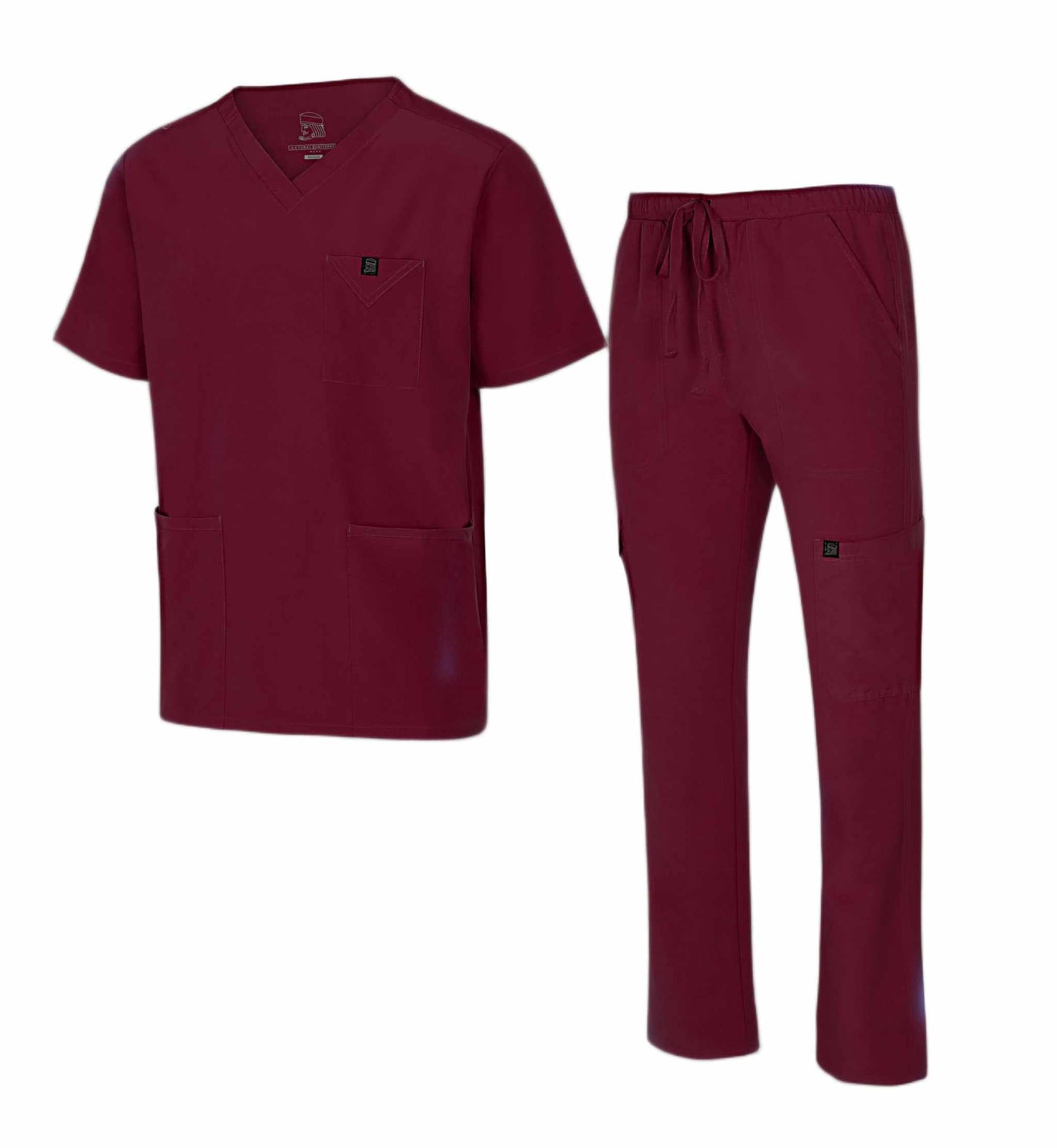 Multi-Pocket Cargo Scrub Set