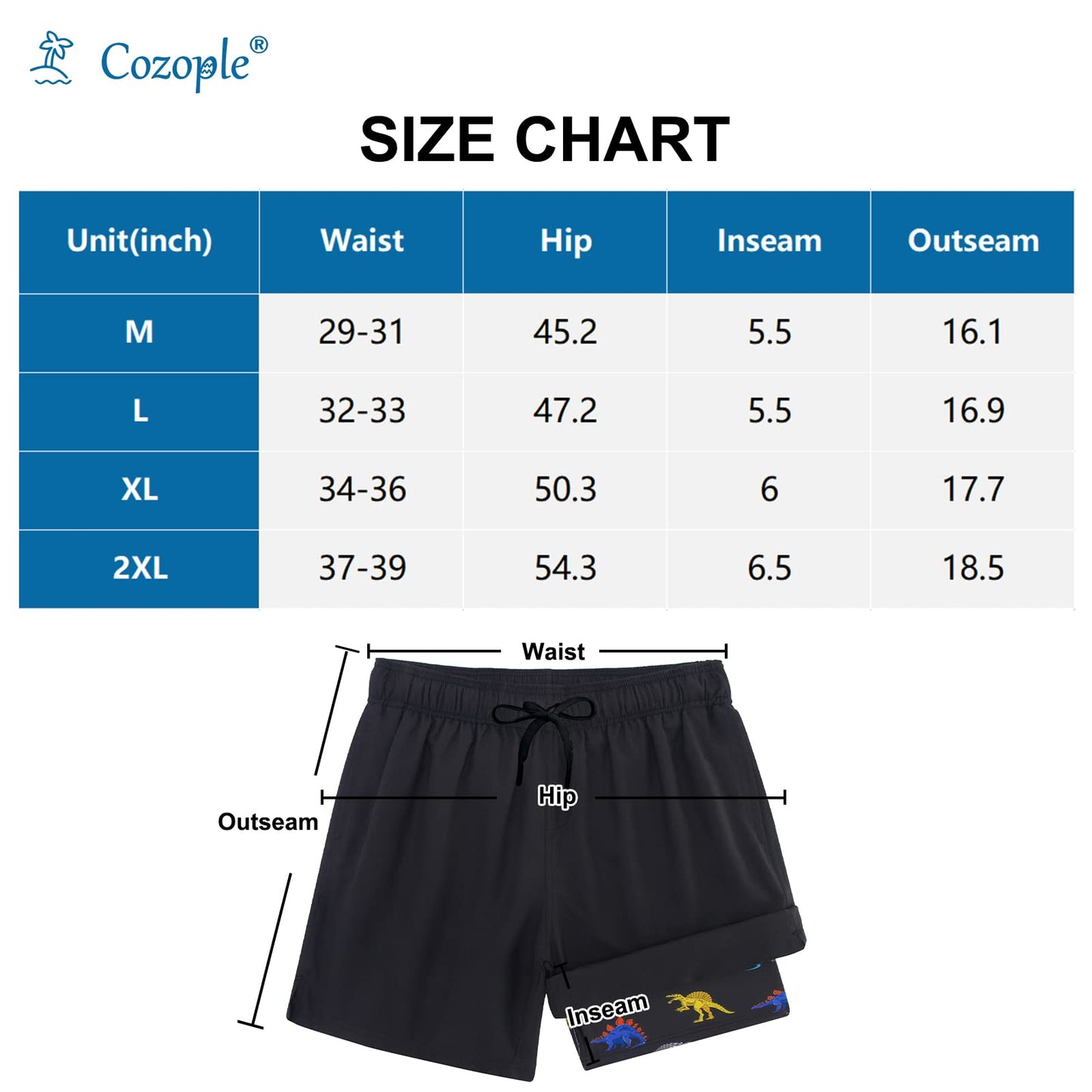 5.5" Inseam Anti-Chafe Swim Shorts