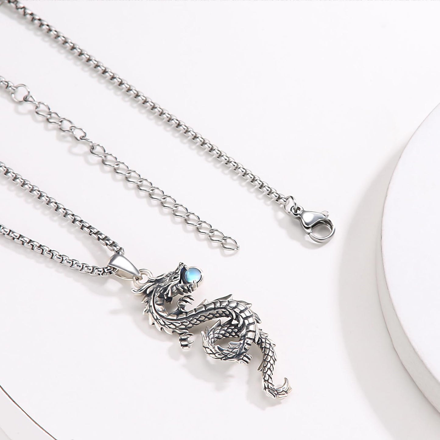 925 Sterling Silver Dragon Necklace