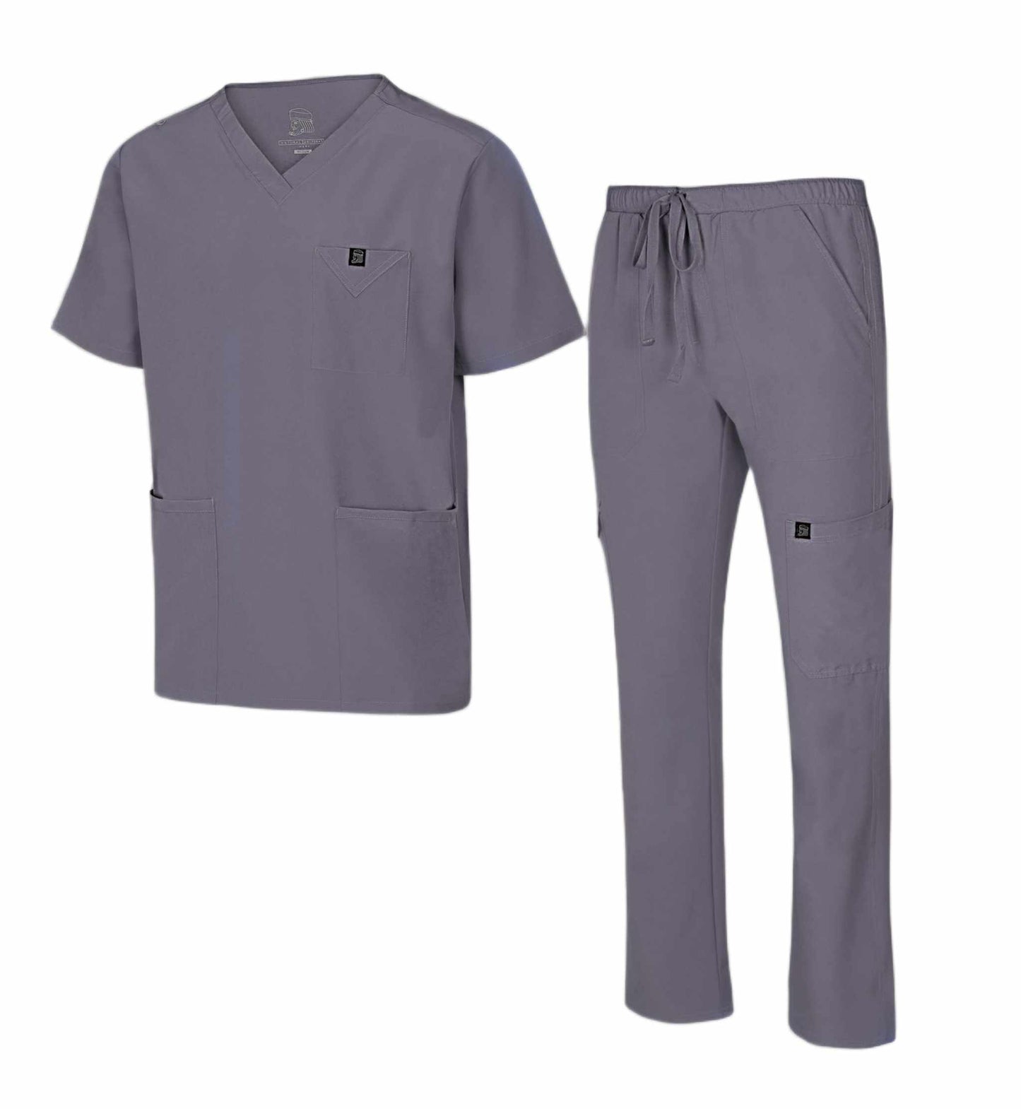 Multi-Pocket Cargo Scrub Set