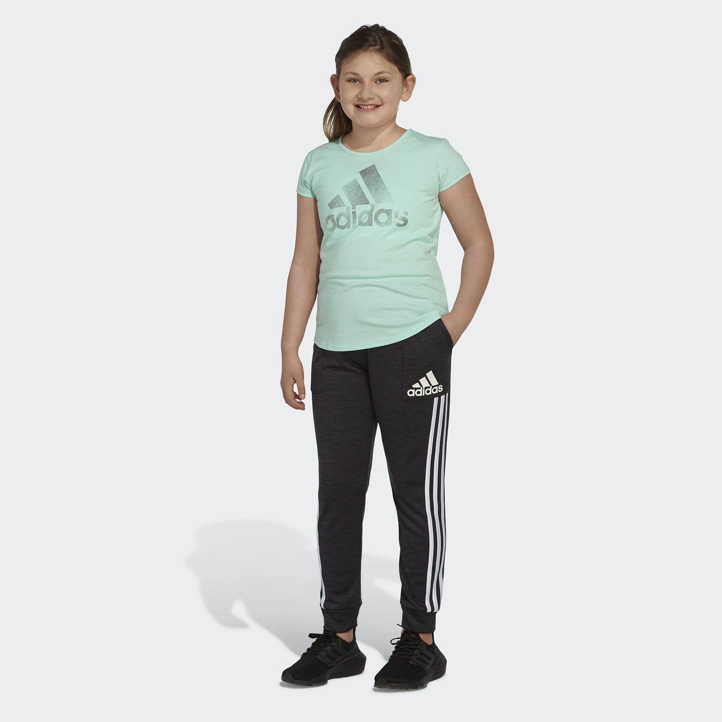 adidas Girls' Short Sleeve Cotton Essential T-Shirt Top - Purcell's Clothing Company - 