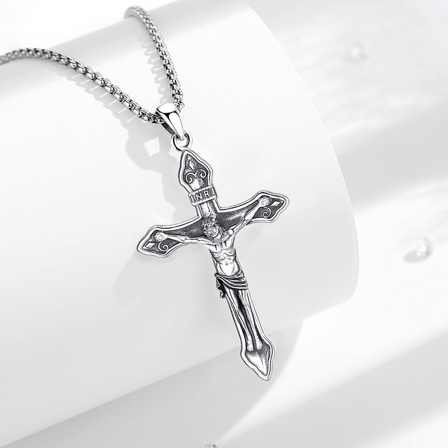 EUDORA 925 Sterling Silver Prayer Necklace