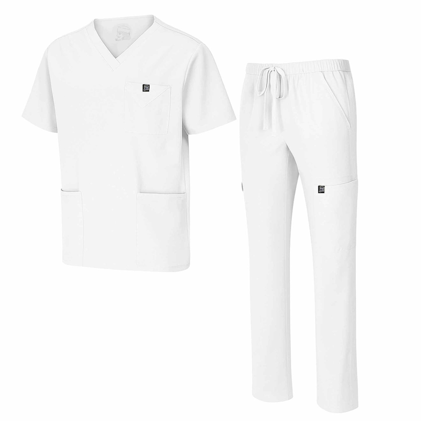 Multi-Pocket Cargo Scrub Set