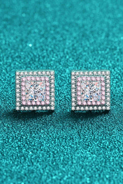 Moissanite Square Stud Earrings - Purcell's Clothing Company