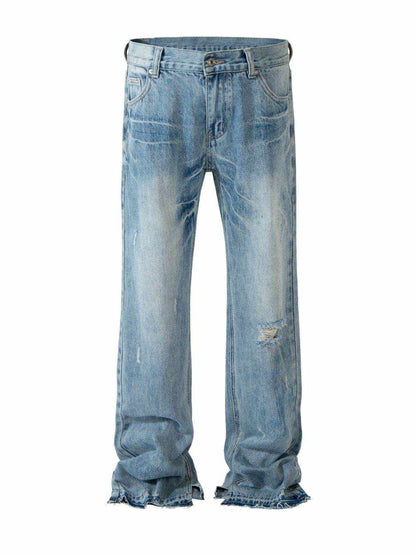 Men's Distressed Raw Hem Jeans - Purcell's Clothing Company