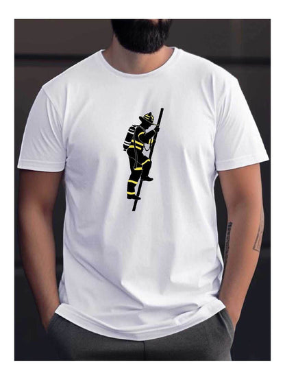 Fireman & Hose Ladder Graphic Print Tee - Purcell's Clothing Company