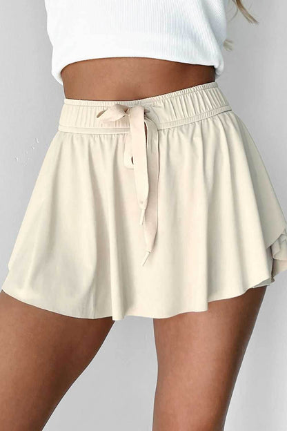 Drawstring High Waist Lined Active Skorts - Purcell's Clothing Company