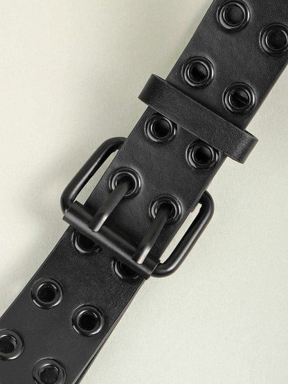 Grommet PU Leather Belt - Purcell's Clothing Company