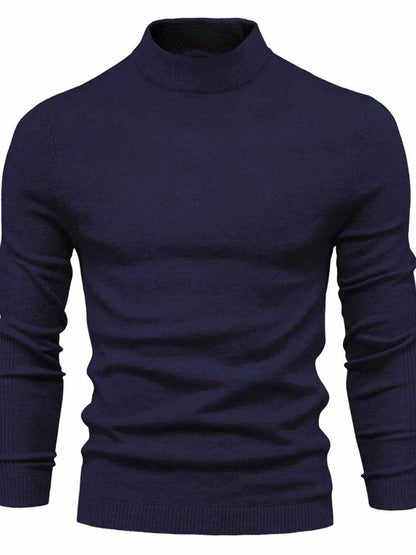 Men's Mock Neck Long Sleeve Sweater - Purcell's Clothing Company