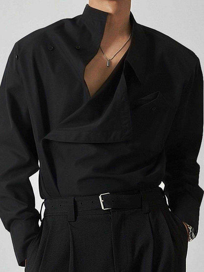 Asymmetrical Long Sleeve Shirt - Purcell's Clothing Company