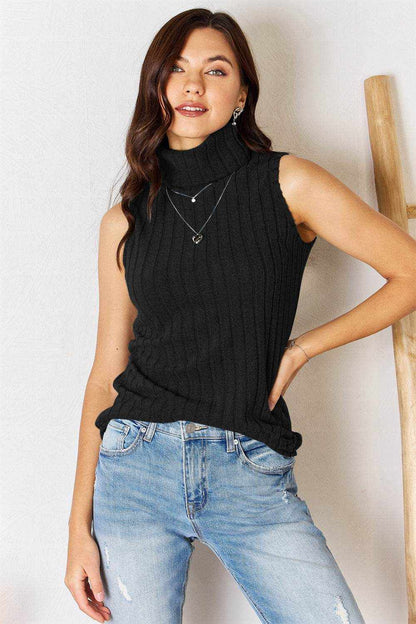 Basic Bae Full Size Ribbed Turtleneck Tank - Purcell's Clothing Company