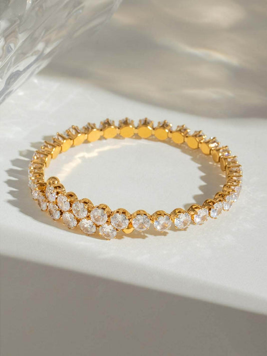 Stainless Steel Inlaid Zircon Bracelet - Purcell's Clothing Company