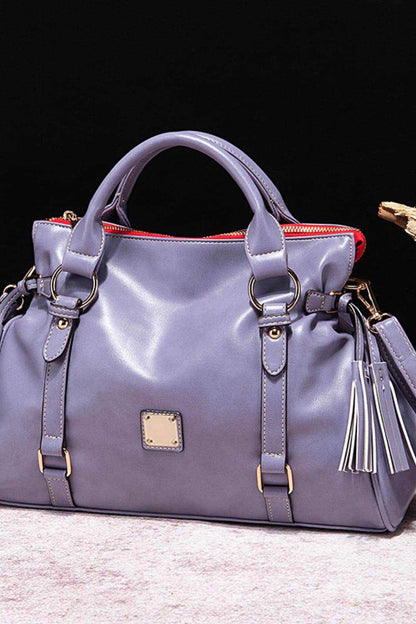 PU Leather Handbag with Tassels - Purcell's Clothing Company