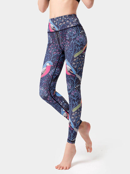 Printed High Waist Active Leggings - Purcell's Clothing Company