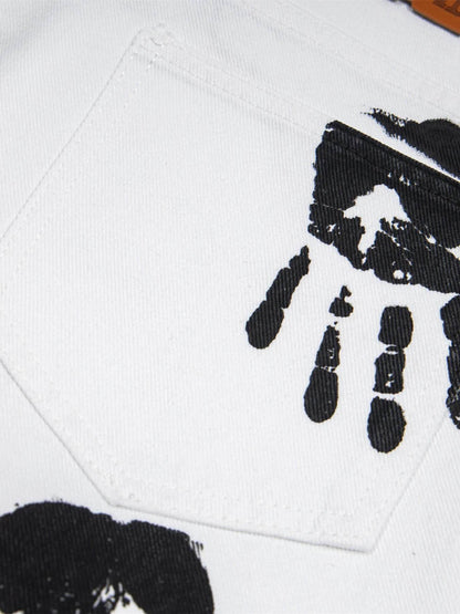 Men's Handprint Pattern Jeans - Purcell's Clothing Company