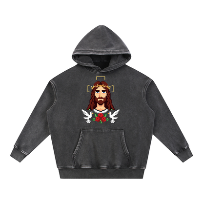 Heavenly Father Oversized Snow-Wash Hoodie (UNISEX)