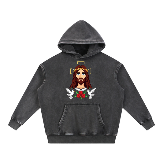 Heavenly Father Oversized Snow-Wash Hoodie (UNISEX)