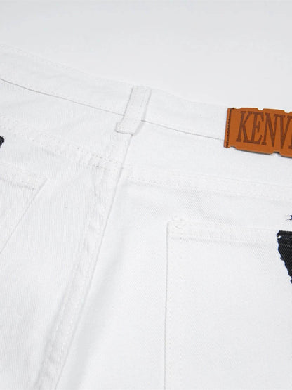 Men's Handprint Pattern Jeans - Purcell's Clothing Company