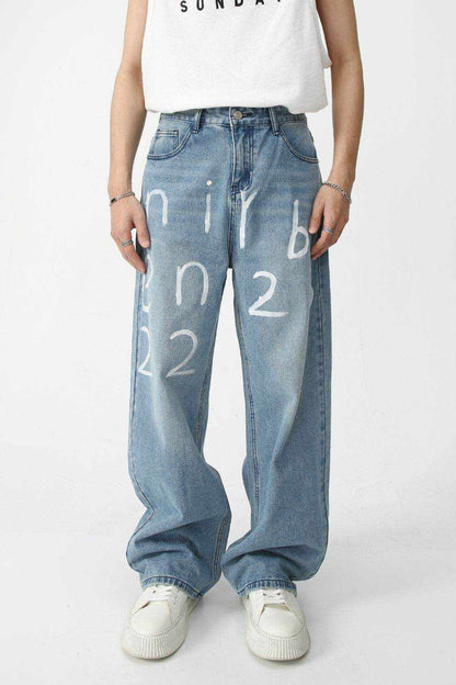 Men's Graffiti Wide Leg Jeans - Purcell's Clothing Company