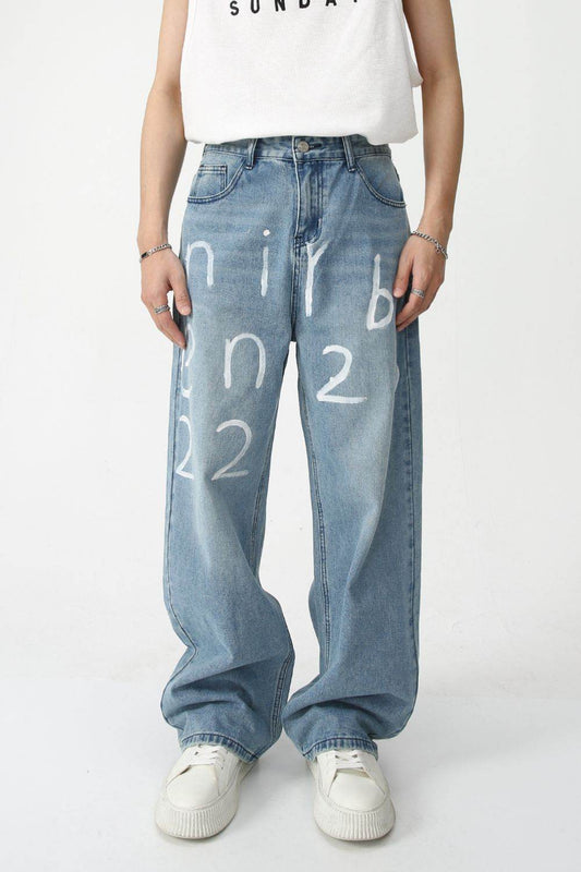 Men's Graffiti Wide Leg Jeans - Purcell's Clothing Company