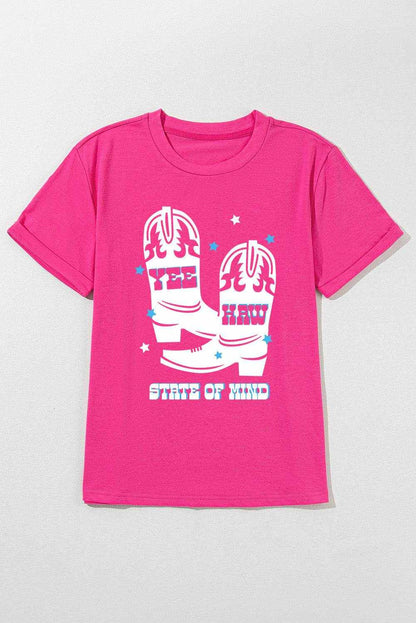 Graphic Round Neck Short Sleeve T-Shirt - Purcell's Clothing Company