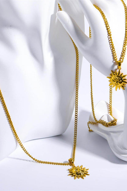 Sun Pendant Copper Necklace - Purcell's Clothing Company