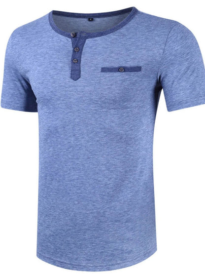 Casual Henley Pocket T-Shirt - Purcell's Clothing Company