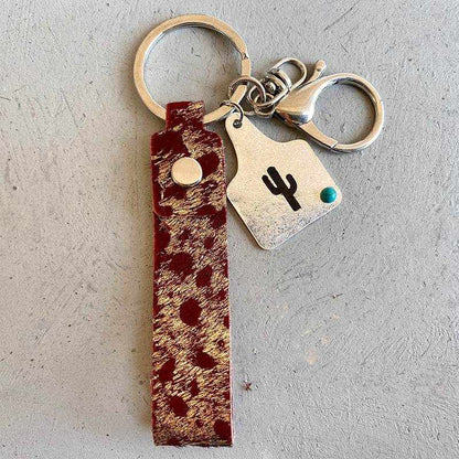 Genuine Leather Alloy Keychain - Purcell's Clothing Company