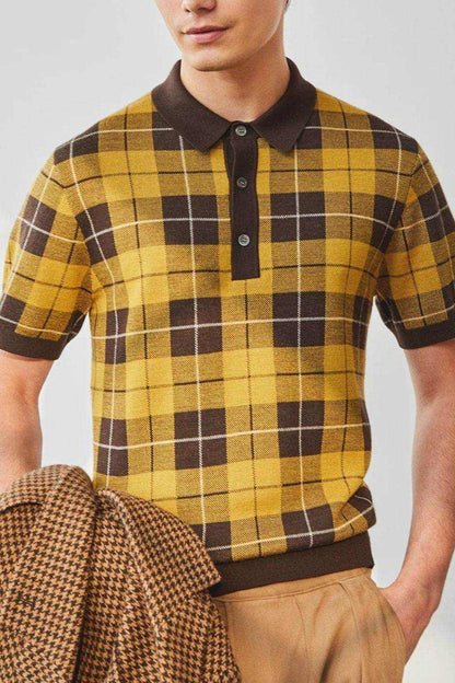 Plaid Short Sleeve Polo - Purcell's Clothing Company