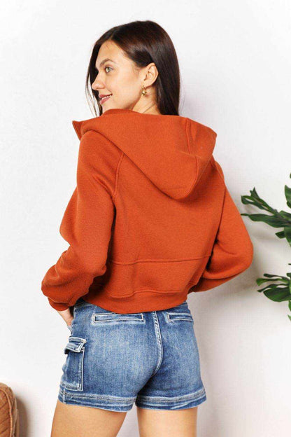 Double Take Half-Zip Long Sleeve Hoodie - Purcell's Clothing Company