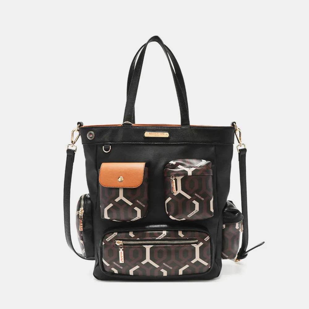 Nicole Lee USA Geometric Pattern Tote Bag - Purcell's Clothing Company
