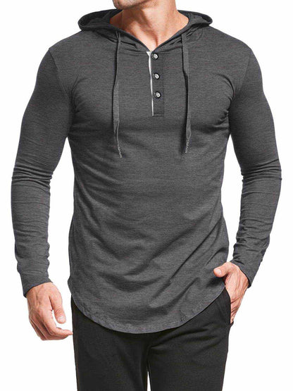 Men's Plus Size Drawstring Long Sleeve Hoodie - Purcell's Clothing Company