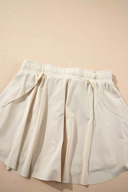 Drawstring High Waist Lined Active Skorts - Purcell's Clothing Company