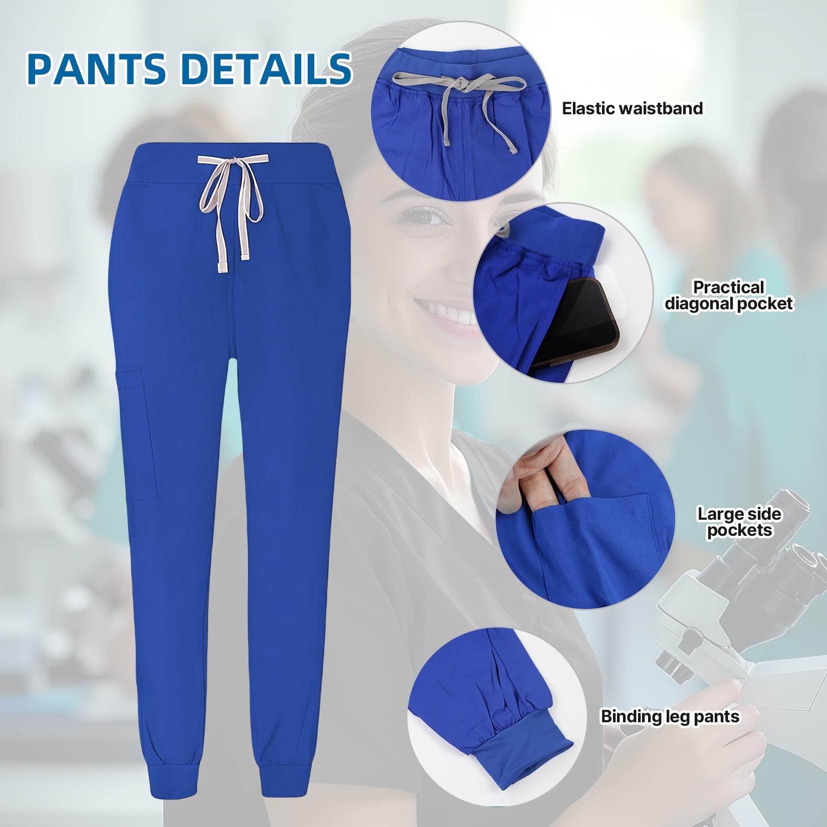 Jogger Scrub Set W/ V-Neck Top - Purcell's Clothing Company