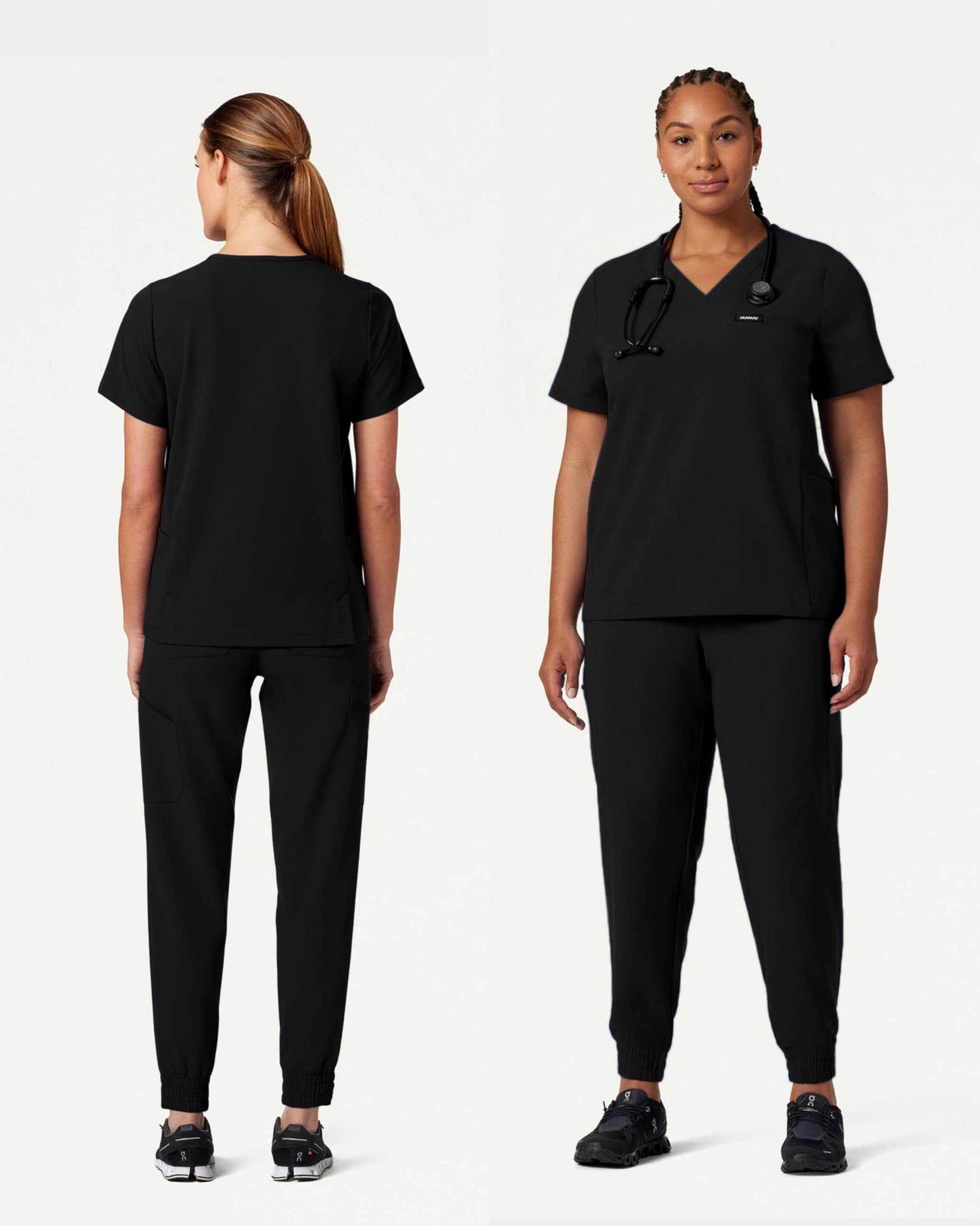 Jaanuu Magna 3-Pocket Classic V-Neck Scrub Top - Purcell's Clothing Company