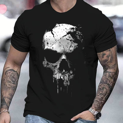 3D Shattered Skull Graphic Print Tee - Purcell's Clothing Company