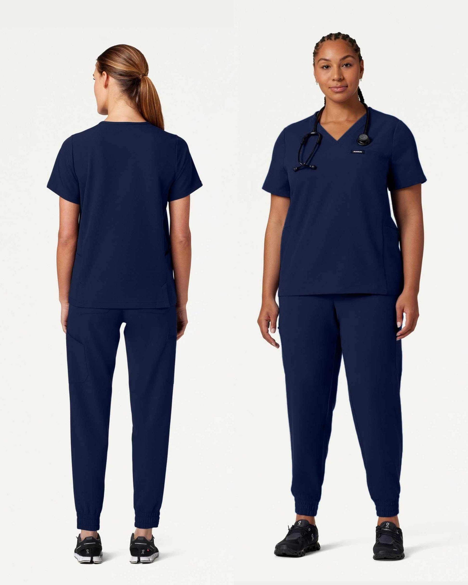 Jaanuu Magna 3-Pocket Classic V-Neck Scrub Top - Purcell's Clothing Company
