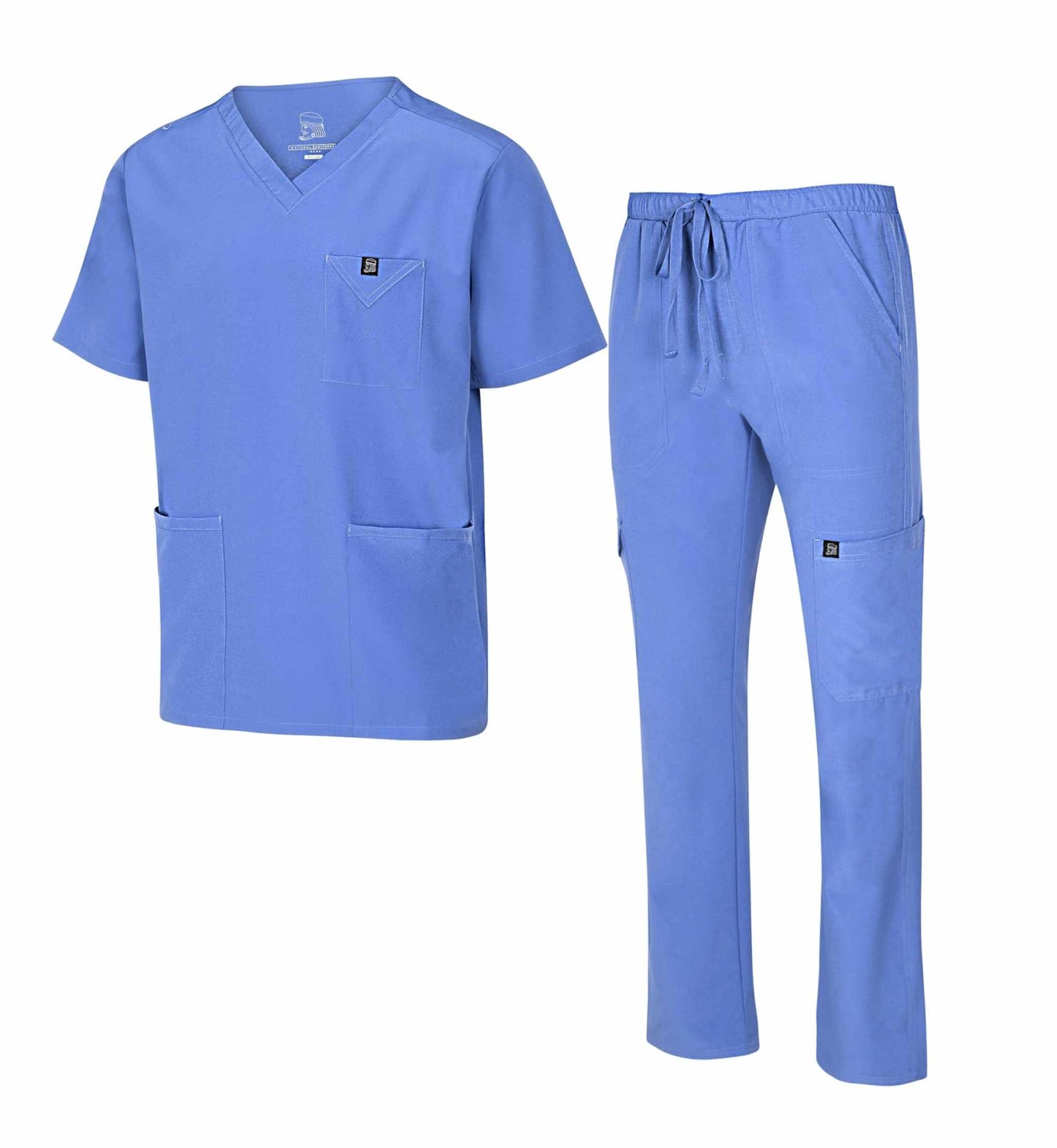 Multi-Pocket Cargo Scrub Set