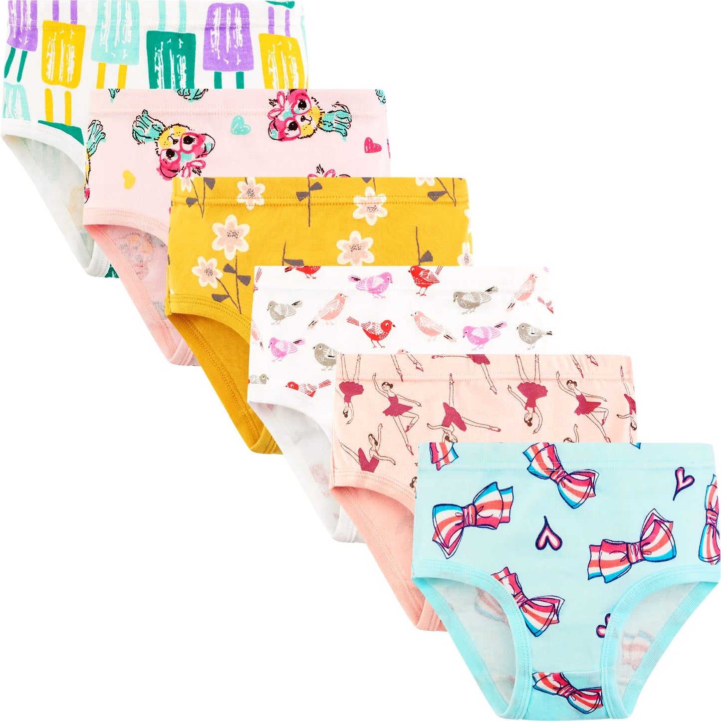 SYNPOS Toddler Soft Cotton Panties (6-Pack)