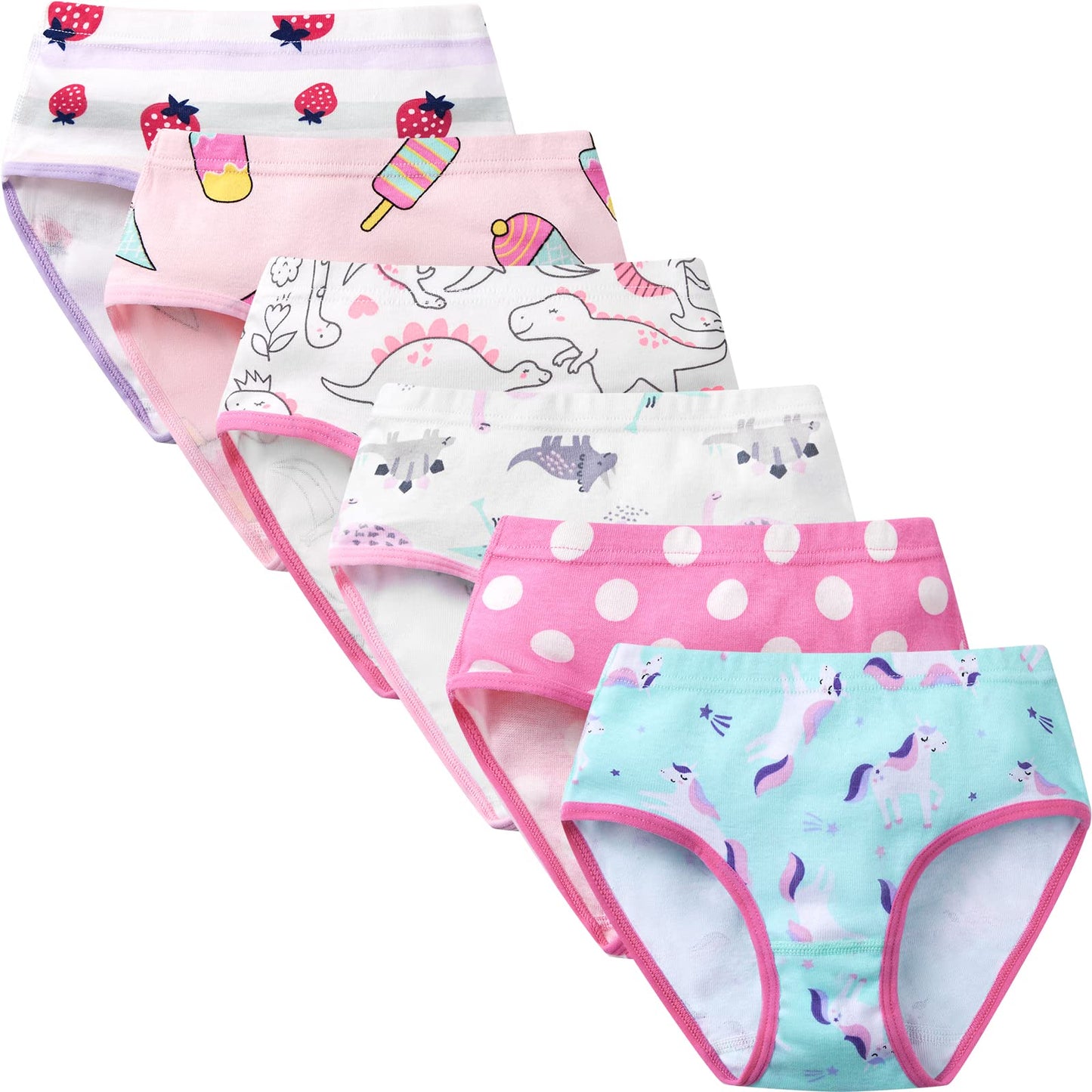 SYNPOS Toddler Soft Cotton Panties (6-Pack)