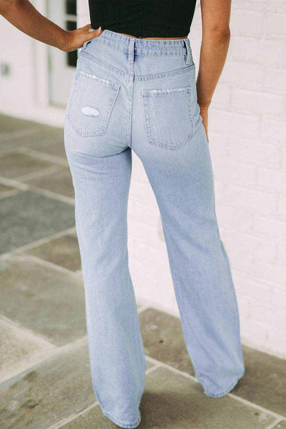 Distressed High Waist Jeans - Purcell's Clothing Company